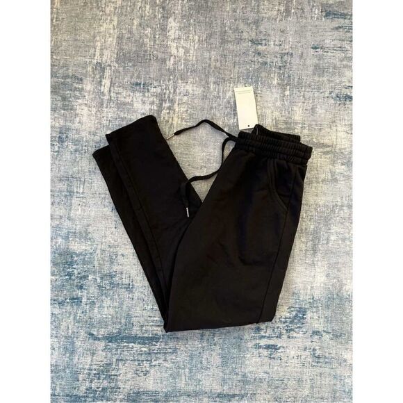 NWT! Good Sport Black Drawstring Sweatpants w Snaps XS - Picture 1 of 8